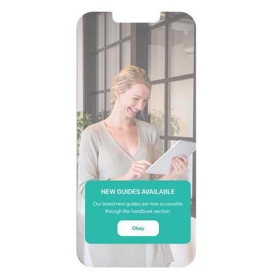 Long term onboarding mobile screen